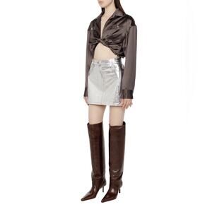 Alexander Wang Viola 65 Slouch Bootie in Cola 37